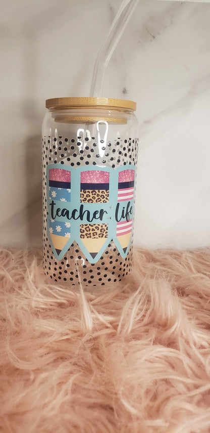 Teacher's Custom Glass Tumbler