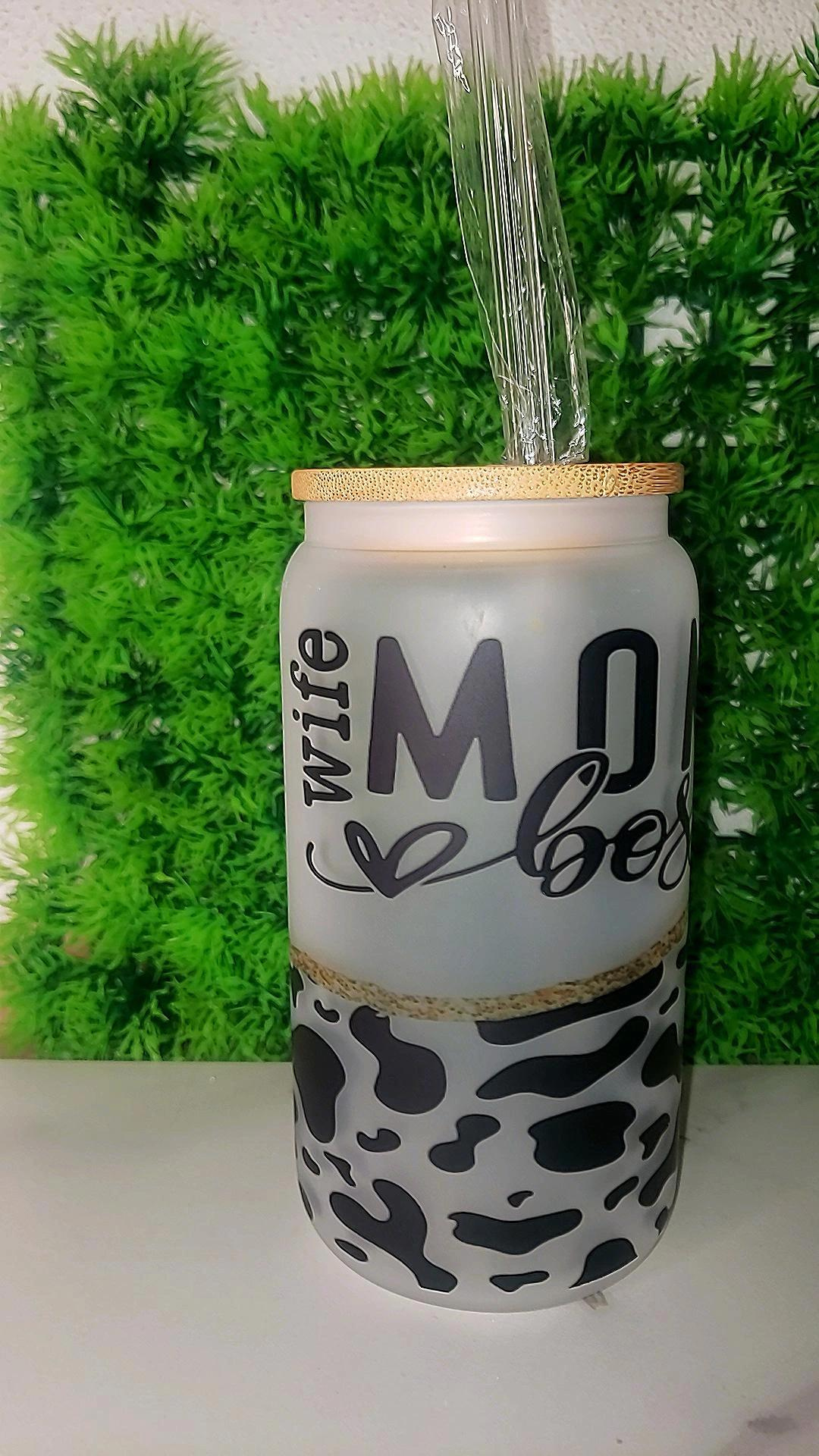 Mom Boss Frosted Tumbler